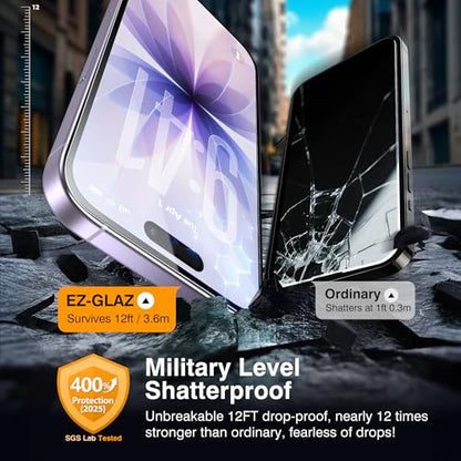 EZ-GLAZ-4+2 Pack for iPhone 17 Screen Protector (6.3") HD Clear - size: iPhone 17