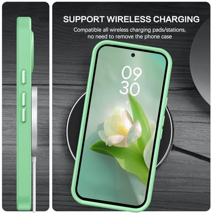 BENTOBEN for Google Pixel 9 Case [Compatible with Magsafe] Translucent Matte Magnetic Pixel 9 Case Slim Fit Shockproof Women Men Girls Boys Protective Phone Cases for Google Pixel 9 6.3", Matcha Green - color: Matcha Green