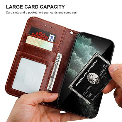 Bocasal Detachable Wallet Case Card Holder for iPhone 11 Pro Max Brown - color: Brown