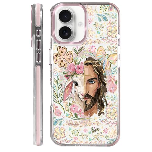 VisEnt Clear Case for iPhone 16 Plus, Magnetic Phone Case, Transparent Slim Cover, Military Grade Protection, Shockproof, Anti-Yellowing, Scratch Resistant, Christian Jesus Lamb - color: Christian Jesus Lamb, size: Iphone 16 Plus