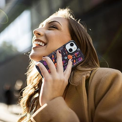 HAOPINSH for iPhone 13/14 Wallet Case with Card Holder, Halloween Pumpkin Pattern Back Flip Case PU Leather Kickstand Card Slots Case for Women Girls, Double Magnetic Clasp Shockproof Cover 6.1" - color: Halloween Pumpkin