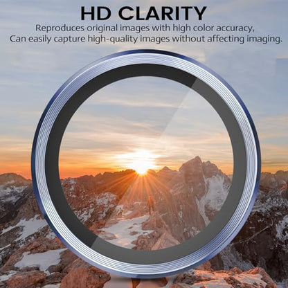 for iPhone 15 Pro Max / iPhone 15 Pro Camera Lens Protector, 9H Hardness Tempered Glass Camera Screen Protector, Strong Adsorption Individual Metal Anti Scratch HD Clear Case Friendly Camera