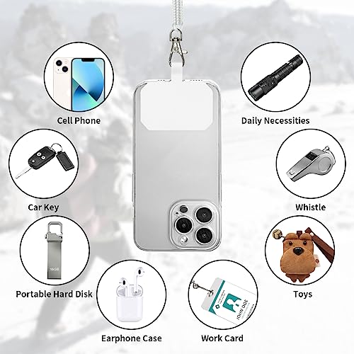 HOTEMIA Phone Tether Lanyard Anti Theft Phone Strap with Carabiner Anti-drop Outdoor Skiing Hiking Cycling fishing Climbing fit iPhone and Most Cell Phone (Black+Transparent) - color: Black+transparent