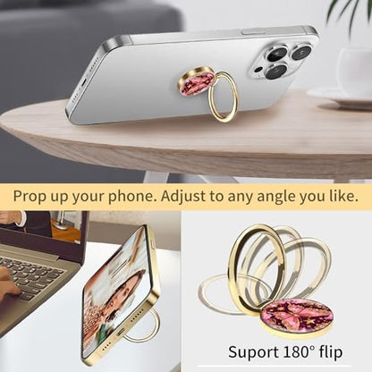 Cell Phone Ring Holder, Cute Phone Ring Grip Stand, 360°Rotation Funny Metal Kickstand Finger Grip Luxury Butterfly - color: Luxury Butterfly