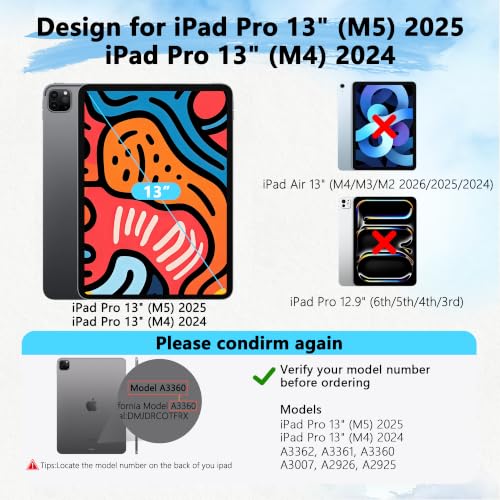 3 Pack Paper Screen Protector for iPad Pro 13" M5 2025/M4 2024+2 Pencil Tip - size: Pro 13" M5/M4 2025/2024