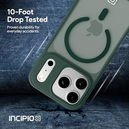 Incipio - Fog iPhone 17 Pro, Magsafe Compatible Phone Case, 10ft Drop Tested, Ultra Durable & Shock Absorbing, Scratch Resistant & Slim Profile (Green) - color: Green, size: iPhone 17 Pro