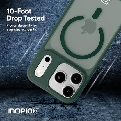 Incipio - Fog iPhone 17 Pro, Magsafe Compatible Phone Case, 10ft Drop Tested, Ultra Durable & Shock Absorbing, Scratch Resistant & Slim Profile (Green) - color: Green, size: iPhone 17 Pro