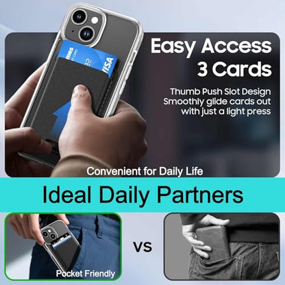 Magnetic for iPhone 13 mini/12 mini Wallet Case with Card Holder﻿ | Compatible with MagSafe, Shockproof Phone Cover with Detachable RFID Blocking Card Slot, Clear & Black - color: Clear with Black, size: iPhone 12 Mini/13 Mini