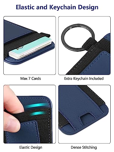 For Magsafe Wallet, 7 Card Holder, Strongest Magnetic Wallet | Magnetic Card Holder Wallet for iPhone 17/16/15/14/13/12 Series, 2 Card Slots, RFID Blocking, Vegan Leather, Navy Blue - color: Navy Blue
