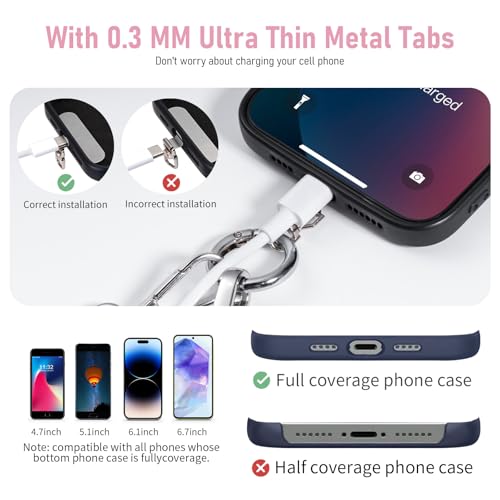 Tiostep Clip and Go Strap for Phone with Wallet Crossbody Phone Lanyard Adjustable and Detachable RFID Wristlet Wallet (Bow, Medium) - color: Bow, size: Medium