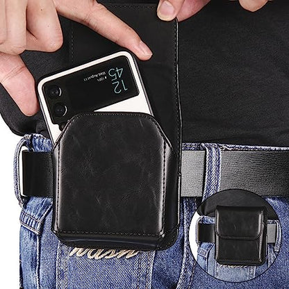NINKI Galaxy Z Flip 8 Case Holster for Motorola Razr 2026 Holster Cover 2025/2024 / 2023 Razr Plus,Moto Razr 2026 Waist Holder Z Flip 7 6 5 4 3 Bag for Sumsung Z Flip 8 Pouch Carrier Belt Clip,Black - color: Black