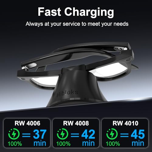 Charging Station Compatible with Ray-Ban Meta Wayfarer/Gen 2 and Skyler/Gen 2, Magnetic Charger Dock Stand with Fast Charging & LED Indicator for RayBan Meta Gen 2 Smart Glasses & Glasses Case - size: Black