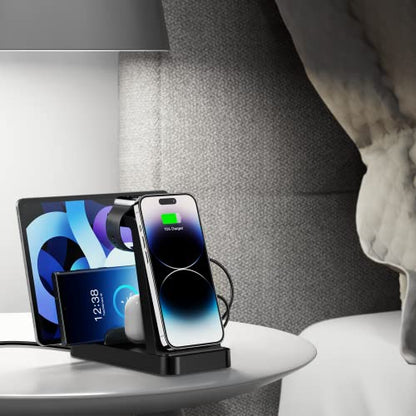 5 in 1 Wireless Charging Station, Magnetic Charging Dock, with 36W Adapter for phone16e 16 15 14 13 12 Pro Max, Watch Ultra/SE/Series, Pro/4/3/2