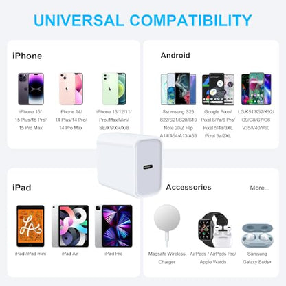 USB C Fast Charger, 20W USB C Power Adapter Fast Charging Block Cube Head - color: White1