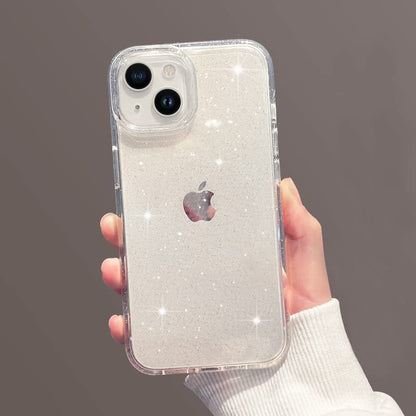 JJGoo Compatible with iPhone 14 Pro Case, Bling Sparkle Soft TPU Anti-Scratch Shockproof Protective Phone Bumper, Women Girls Cute Slim Sparkly Phone Case for iPhone 14 Pro, Clear Glitter - color: Clear Glitter