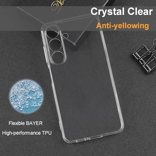 TENOC Phone Case for Samsung Galaxy A25 5G, Clear Case Shockproof Protective Bumper Slim Cover - color: Clear, size: A25