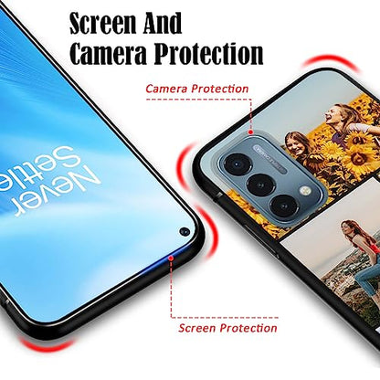 Create Your Own Unique Personalized Picture Phone Case for OnePlus Nord N200 5G - Customizable Photos Image Name Logo with Letter & Words N 200 5 G Phone Cover, Soft Slim Resist Sweat - color: Black 10 - Cherish, 5 Photos Text