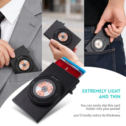 Ridge Wallets for Men,Magnetic Wallet with Stand,Slim Card Holder - color: Black6