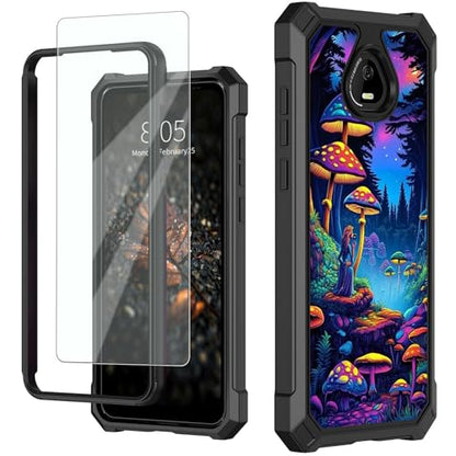 for Schok Volt Sv67q Sv67332 Case with Screen Protector, Military Grade Drop Protection, Dual Layer Hybrid Shockproof Protection TPU Phone Case for Schok Volt Sv67q, Mushrooms Girl - color: Mushrooms Girl