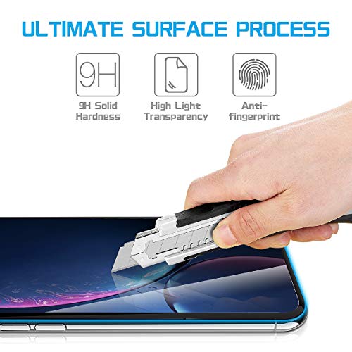 MANTO Screen Protector Compatible with iPhone 11 and iPhone XR 6.1 Inch Full Coverage Tempered Glass Film, 3D Touch, Anti Fingerprint, 3 Pack