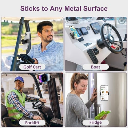 Magnetic Phone Holder for Gym, Magnet Gym Phone Mount w/ 6 x N52 Magnets - size: Short