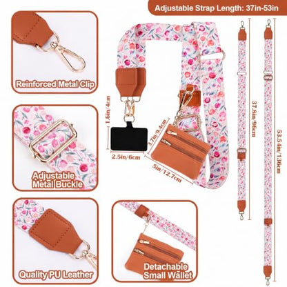 XANGNIER Clip and Go Strap for Phone with Wallet Crossbody,Multicolor 29 - color: Multicolor 29