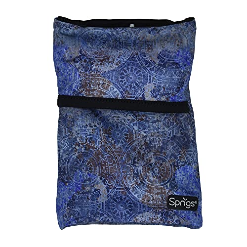 Sprigs Wrist Wallet Running Wristband Pocket for Keys Cards Cash ID Phone - color: Blue Antique