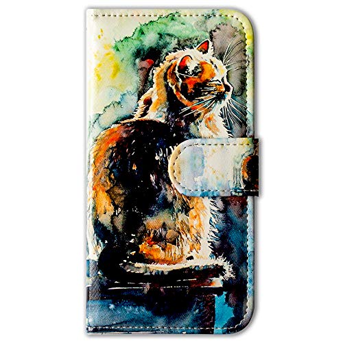 Bcov Case for Galaxy A54, Cute Cat Painting Leather Flip Phone Case Wallet Cover with Card Slot Holder Kickstand for Samsung Galaxy A54 5G - color: Cute Cat Painting