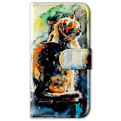 Bcov Case for Galaxy A54, Cute Cat Painting Leather Flip Phone Case Wallet Cover with Card Slot Holder Kickstand for Samsung Galaxy A54 5G - color: Cute Cat Painting