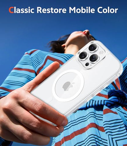 for iPhone 15 pro MAX Protective case Magnetic Phone case Compatible with Magsafe Slim Anti Yellowing Military Grade Anti Drop Protection Sturdy Protectiv Clear - color: Clear, size: iPhone 15 Pro Max