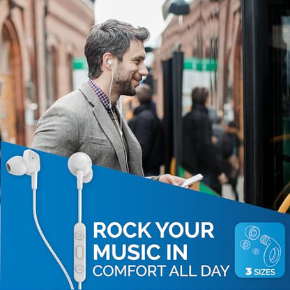 Philips Wired Earbuds USB C with Microphone, in Ear Type C Headphones with mic, Powerful Bass, Lightweight, USB-C Wired Earphones, 3-Button in-line Remote Ear Buds