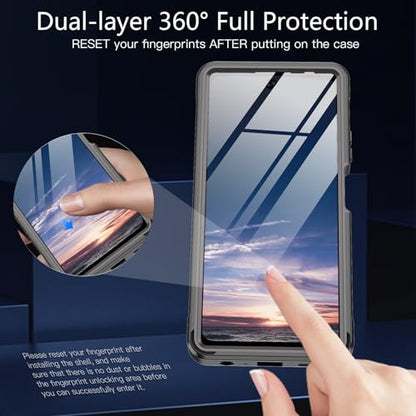 Hekodonk for Moto G Power 5G 2026 Case, Compatible with Magsafe [Built-in Tempered Glass Screen Protector & Camera Lens Protection] Full Body Shockproof Protective Women Girl Bling Case,Black - color: Black