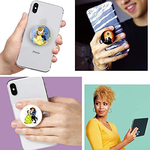 3 Pack/Multifunction Cell Phone Stand Holder and Grip Love Cartoon Foldable Phone Kickstand Mount Compatible for Smartphones - color: Love Cartoon