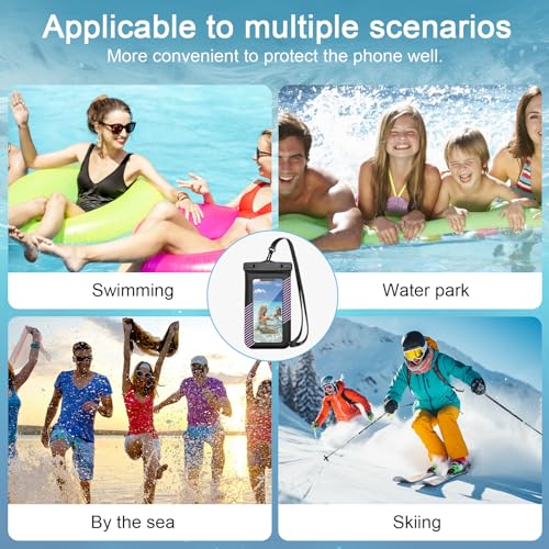 1 Pcs Waterproof Phone Case for Beach Adventures Swimming Outdoor Activities with Touch Screen Adjustable Strap (Purple) - color: Purple