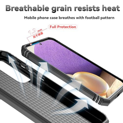 for Galaxy A35 5G Case,with Screen Protectors and Camera Cover,[Military Grade] 16ft.Drop Tested Cover with Magnetic Kickstand Protective Case for A35 5G, Black - color: Black