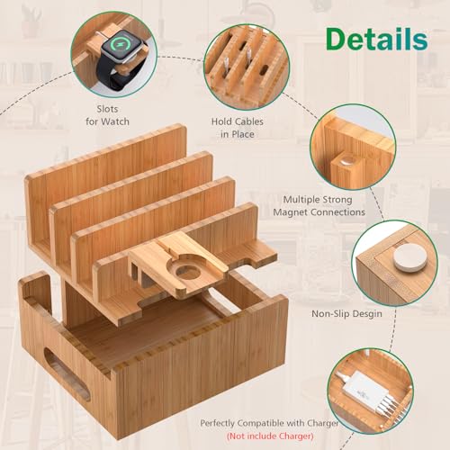 Pezin & Hulin Cell Phone Charging Stations with Watch Holder - color: Dock Rack +Cables