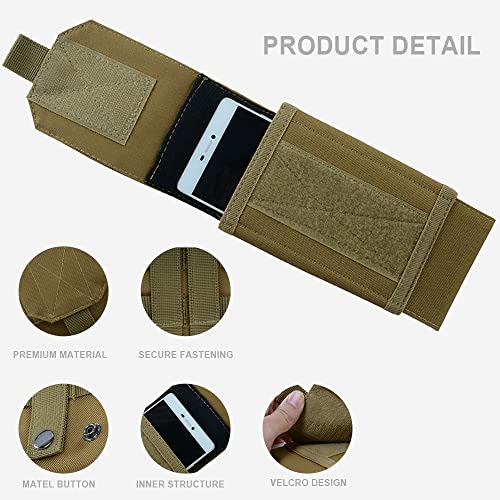 Tactical Molle Phone Case Bag Cover Loop Belt Holster Pouch Compatible with iPhone 14 Plus/14 Pro Max/14 Pro/13 Pro Max/13 Pro/13/12 Pro Max/11 Pro Max/Xs Max (Black)