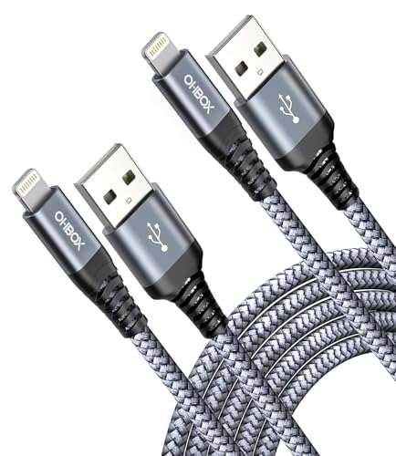USB to Lightning Cable [Apple MFi Certified] iPhone Charger Cable 3FT 2Pack - color: Grey, size: 3FT, style: USB-A to Lightning Cable