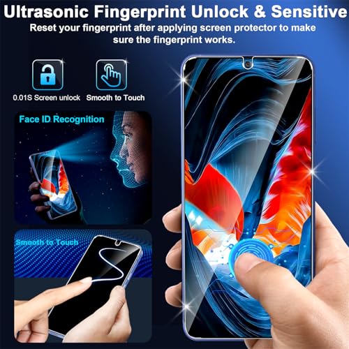 letosan 3 Pack Privacy Screen Protector for Samsung Galaxy S25 FE Tempered Glass + 2 Pack Camera Lens Protector, True 25°Anti Spy, 9H+ Hardness, Fingerprint Unlock, Case Friendly Bubble-Free 6.7Inch - size: galaxy S25 FE-6.7 Inch