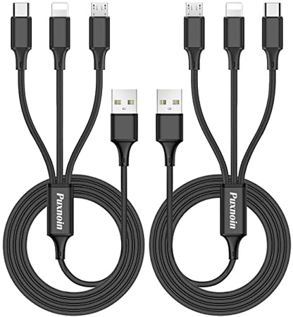 Puxnoin Multi Charging Cable, 6FT 2Pack Multi Charger Cable