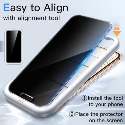 JETech 360° Privacy Screen Protector for iPhone Air, 2-Pack - size: iPhone Air