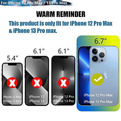 Battery Case for iPhone 12 Pro Max/iPhone 13 Pro Max, 6000mAh Rechargeable Extended Battery Charging Charger Case, Add 100% Extra Juice (6.7 Inches) Black