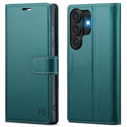 FLIPALM Wallet Case for Samsung Galaxy S26 Ultra 6.9", Green | Card Holder, RFID Blocking, PU Leather Folio Flip, Kickstand, Protective Shockproof Cover - color: Green, size: Samsung Galaxy S26 Ultra