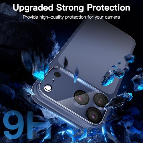[3 Pack Camera Lens Protector For iPhone 17 Pro 6.3-Inch,9H Tempered Glass,Anti-Scratch,Case Friendly,Night Circle,No-Bubble HD Clarity,Full Cover - size: iPhone 17 Pro