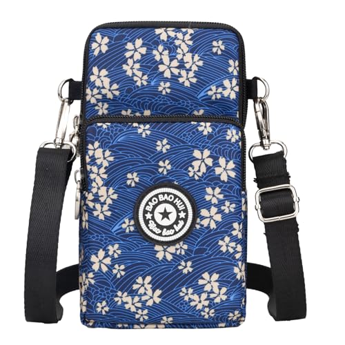 JANKS Small Crossbody Bags for Women Mini Cell Phone Purses Handbag Shoulder Bag - color: 013 White Flower