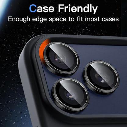 JETech Camera Lens Protector for iPhone 17 Pro/17 Pro Max, Black, 1 Set - color: Black