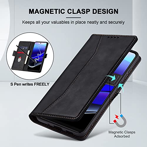 Jasonyu Flip Wallet Case for Moto G Stylus 5G (2022),Leather Magnetic Folio Cover with Card Holder,Kickstand - TPU Shockproof Durable Protective Phone Case,Black | PU Leather Magnetic Folio Cover,with Card Holder,Kickstand,TPU Shockproof,Durable,Protectiv