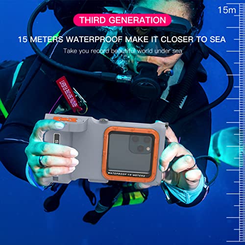AICase Universal Diving Case Photography Shell for iPhone 15 Pro Max 14 Pro Max/13 Pro Max/12 Pro Max/11/XS/XR,15m Underwater Protective Case for Samsung S23 Ultra/S22 Ultra up to 6.9" - color: Universal Waterproof Case Photography