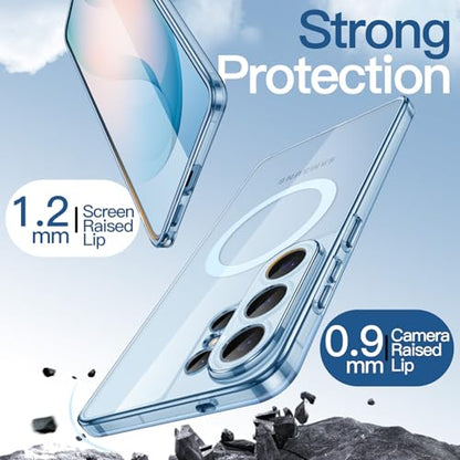 JETech Magnetic Case for Galaxy S26 Ultra, Omphalodes | Compatible with MagSafe, Full Camera Lens Protection, Shockproof Protective Phone Cover, Scratch Resistant Clear Back - color: Omphalodes, size: Galaxy S26 Ultra