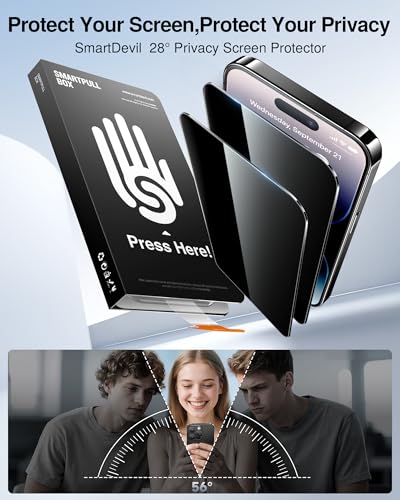 SMARTDEVIL 2 Pack for iPhone 14 Pro Privacy Screen Protector